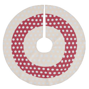 Stippenpatroon Beige Rood Kerstboom Rok