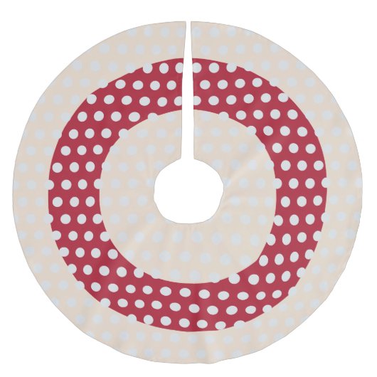 Stippenpatroon Beige Rood Kerstboom Rok (Voorkant)
