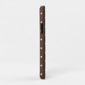 Stippenpatroon Bruin Wit voor Vrouwen Meisjes Case-Mate iPhone Case (Achterkant/rechts)