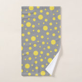Stippenpatroon Geel Grijs Bad Handdoek (Handdoek)