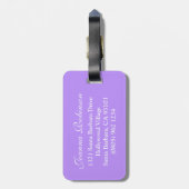 Stippenpatroon genaamd paarse bagagelabel (Achterkant verticaal)