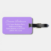 Stippenpatroon genaamd paarse bagagelabel (Achterkant horizontaal)