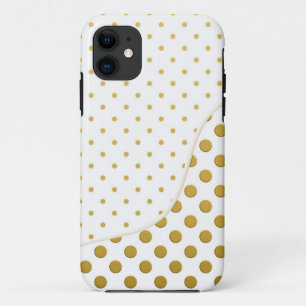 Stippenpatroon in goud en wit Case-Mate iPhone case