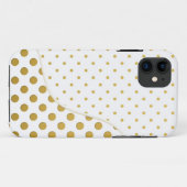 Stippenpatroon in goud en wit Case-Mate iPhone case (Achterkant (horizontaal))