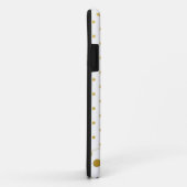 Stippenpatroon in goud en wit Case-Mate iPhone case (Achterkant/rechts)