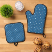 Stippenpatroon Ovenwant & Pannenlap Set (Top down)