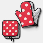 Stippenpatroon Ovenwant & Pannenlap Set (Voorkant / Achterkant)