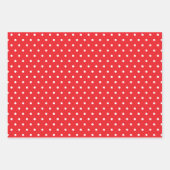 Stippenpatroon Set van 3 Rood Zwart Wit Inpakpapier Vel (Voorkant 2)