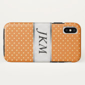 stippenpatroon stijlvol (oranje) Case-Mate iPhone case (Achterkant (horizontaal))