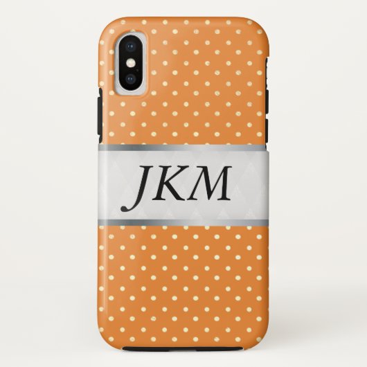 stippenpatroon stijlvol (oranje) Case-Mate iPhone case (Achterkant)