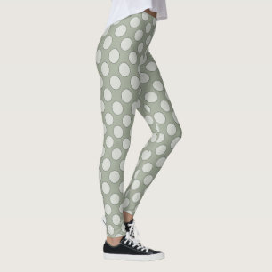 Stippenpatroon wit transparante contour zwart leggings