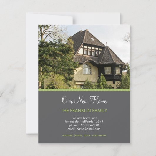 Stippenrand foto verhuisbericht aankondiging (Voorkant)