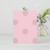 Stippenroze Blush Kaart (Staand voorkant)