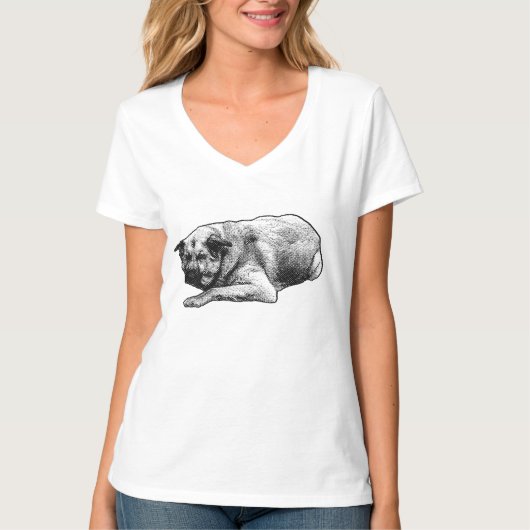 Stippenrust, zachte silhouet t-shirt (Voorkant)