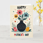 Stippenvaas Bloemkaart Kaart (Gele Bloem)