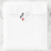 Stipple-kerstversieradres Ronde Sticker (Tas)