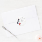 Stipple-kerstversieradres Ronde Sticker (Envelop)