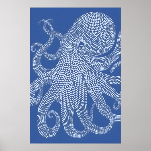 Stipple-kunst Octopusprint Maximalist Dot Matrix Poster (Voorkant)