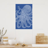 Stipple-kunst Octopusprint Maximalist Dot Matrix Poster (Keuken)