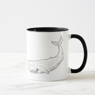 Stipple White Whale Nautical Mok