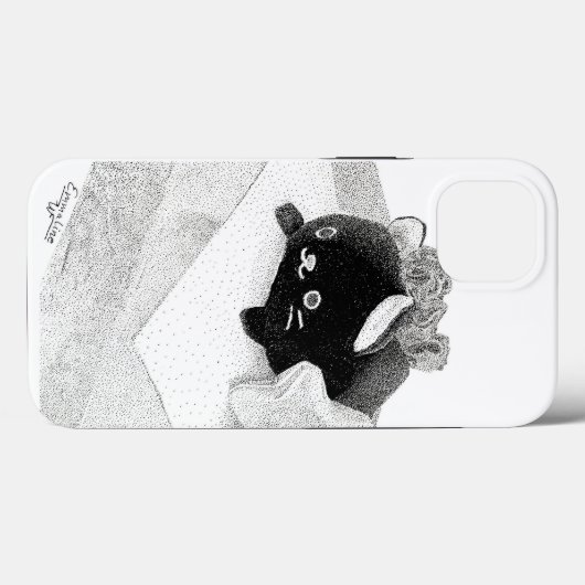 Stippled Kat - Hoesje-Mate Telefoon Case (Achterkant (horizontaal))