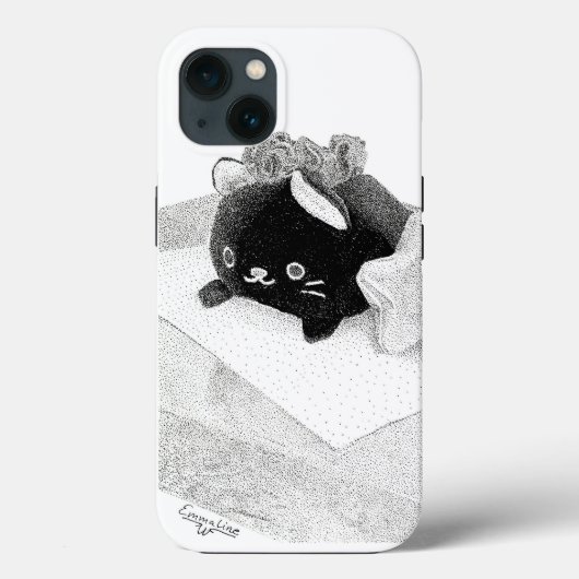 Stippled Kat - Hoesje-Mate Telefoon Case (Achterkant)