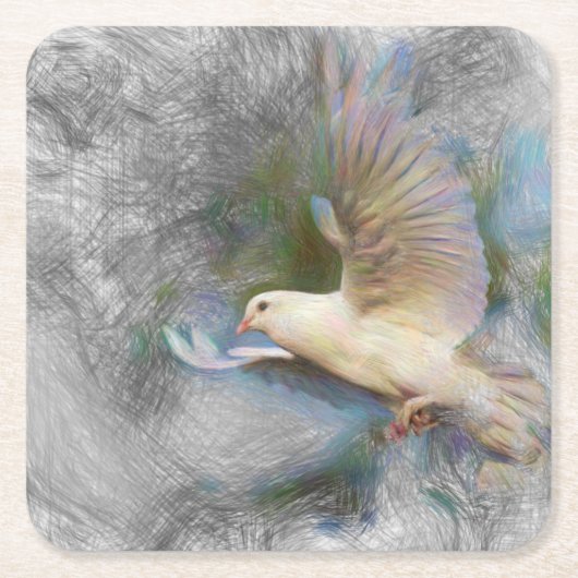 stiptheelduif kartonnen onderzetters (Voorkant)