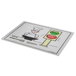 Stir Fry Chinese Food Wok Cartoon Funny Snijplank