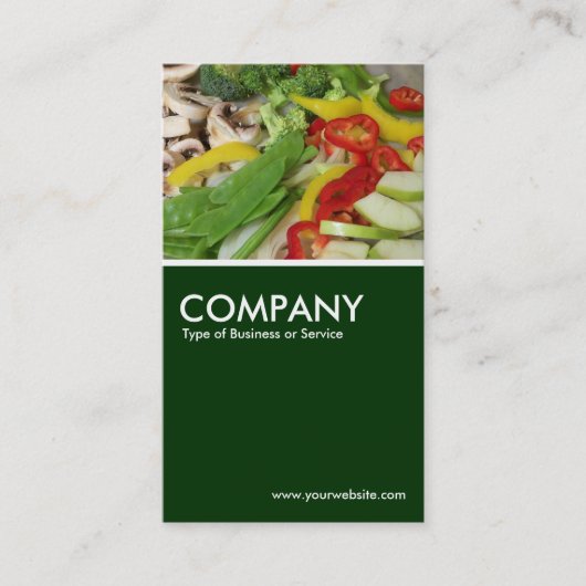 Stir-fry - Donkergroen Visitekaartje (Voorkant)