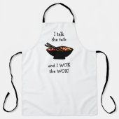 Stir-Fry Wok the Wok Funny Chinese Food Schort (Voorkant)
