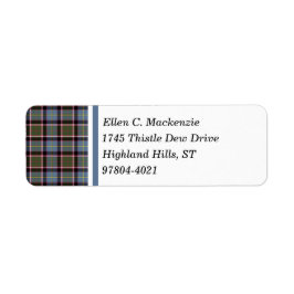 Stirling and Bannockburn Scotland District Tartan Etiket