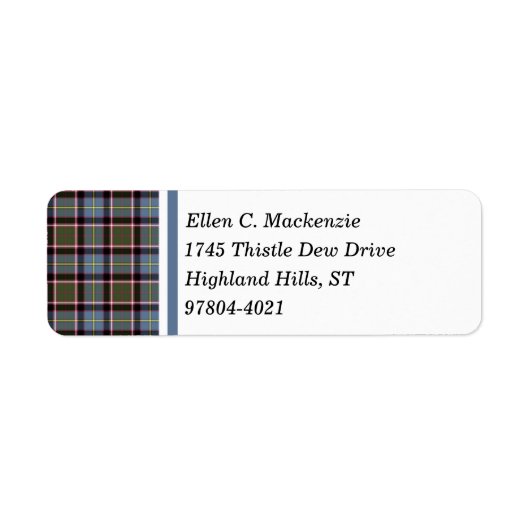 Stirling and Bannockburn Scotland District Tartan Etiket (Voorkant)