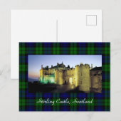 Stirling Castle Illuminated Tartan Border Briefkaart (Voorkant / Achterkant)