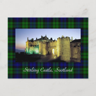 Stirling Castle Illuminated Tartan Border Briefkaart