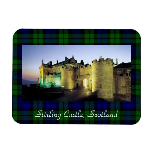 Stirling Castle Illuminated Tartan Border Magneet (Horizontaal)