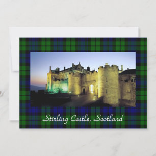 Stirling Castle, verlicht Tartangrensbegroeting Kaart