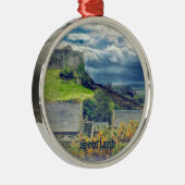 Stirling Castle Walls and Cloudy Skies Scotland Metalen Ornament (Rechts)