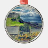 Stirling Castle Walls and Cloudy Skies Scotland Metalen Ornament (Voorkant)