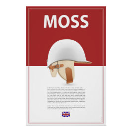 Stirling Moss Helmet Perfect Poster
