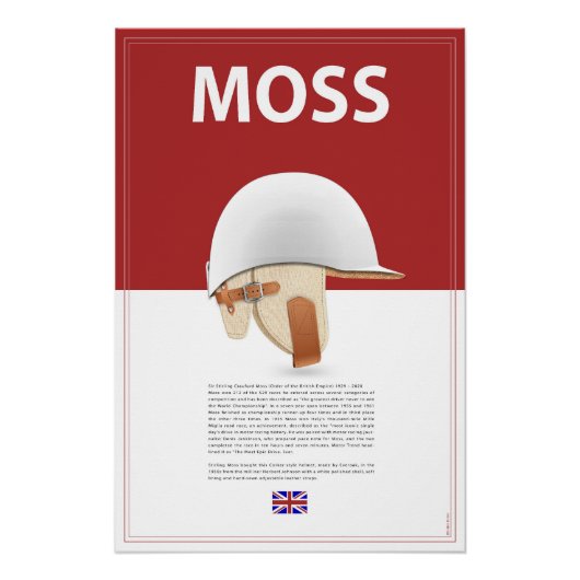 Stirling Moss Helmet Perfect Poster (Voorkant)