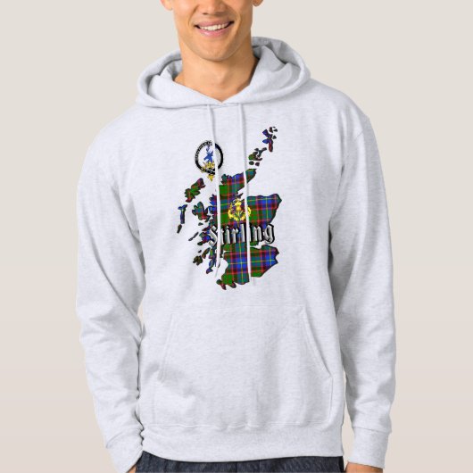 Stirling of Cadder Clan Badge Adult Hoodie (Voorkant)