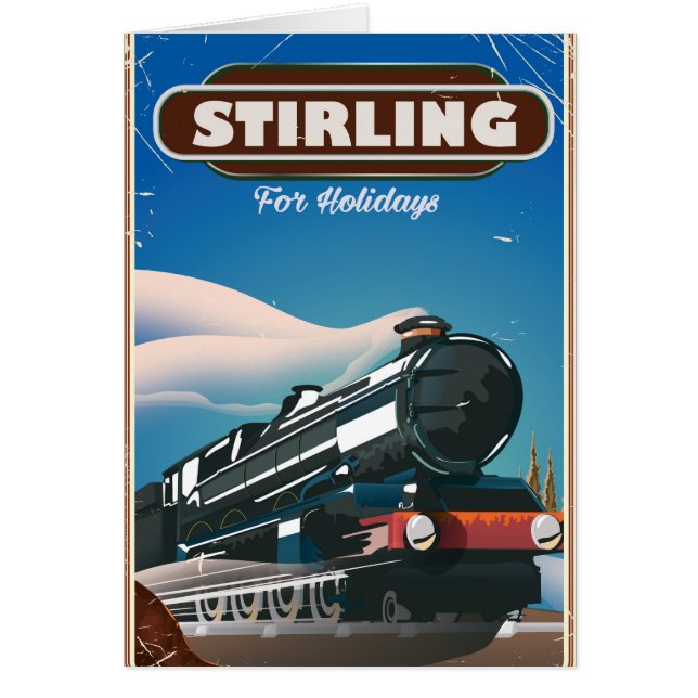 Stirling Schotland vintage treinaffiche. (Voorkant)
