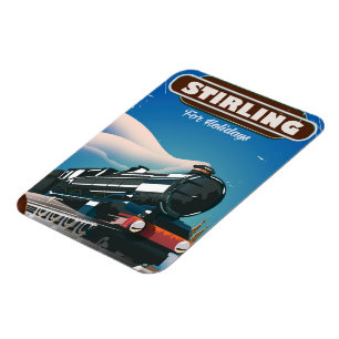 Stirling Schotland vintage treinaffiche. Magneet