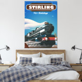 Stirling Scotland  train poster. Canvas Afdruk (Insitu (Slaapkamer))