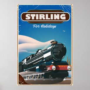 Stirling Scotland  train poster. Poster