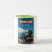 Stirling Scotland  train poster. Tweekleurige Koffiemok (Center)