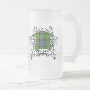 Stirling Tartan Shield Matglas Bierpul