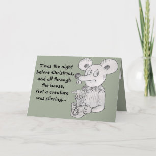 Stirring Mouse Christmas Kaart