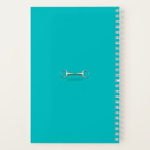 Stirrup Irons & Riding Crop Aqua Medium Equestrië Notitieboek (Achterkant)