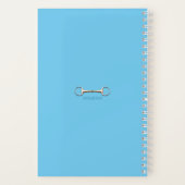 Stirrup Irons & Riding Crop Blue Medium Equestrian Notitieboek (Achterkant)